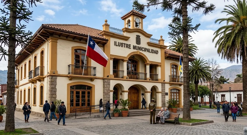 Edificio de una municipalidad chilena, donde se tramita y se paga el permiso de edificación